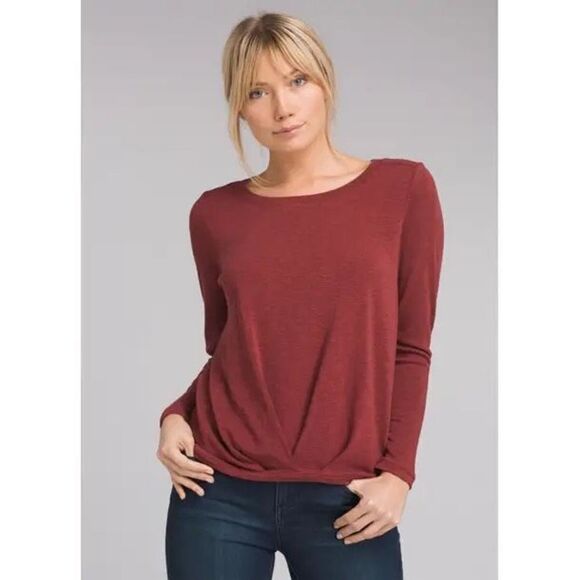 Prana Frosene Top Cotton and‎ Tencel in Mulled Wine Size XS - Picture 1 of 11